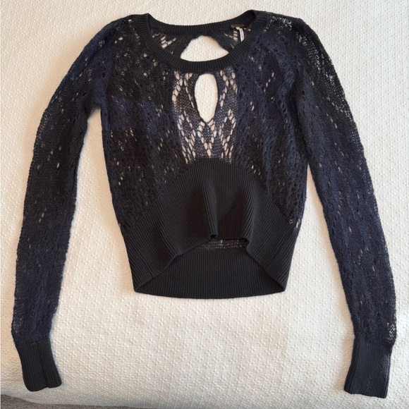 Free People Lace Knit Sweater with Cutouts - Picture 7 of 7